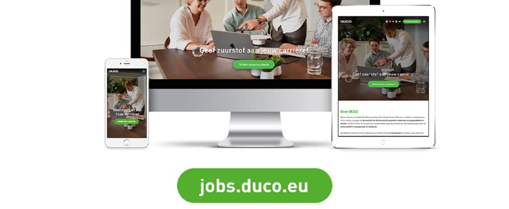 DUCO donne de l'oxygène aux postes vacants avec un nouveau site d'emploi