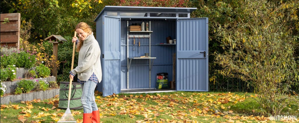 Stockage écologique avec les abris de jardin Hörmann neutres en carbone