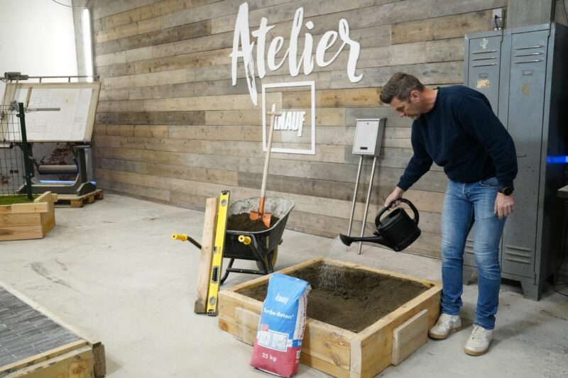 boîte aux lettres sur pied knauf béton