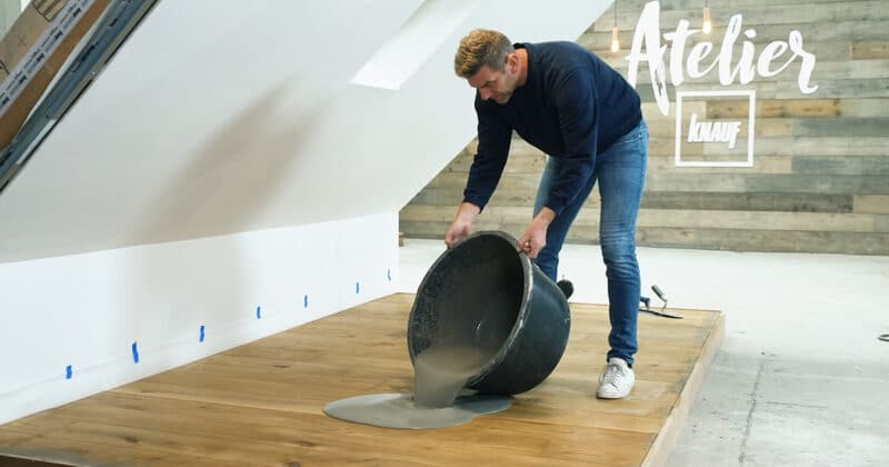 égaliser un plancher Atelier Knauf