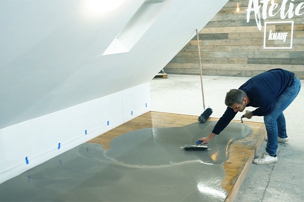 égaliser un plancher Atelier Knauf